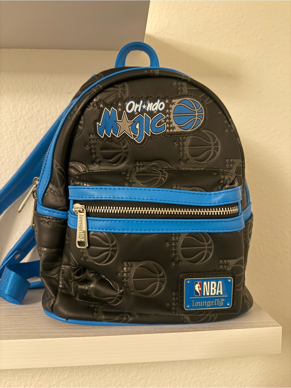 Loungefly Orlando Magic Black and Blue Mini Backpack